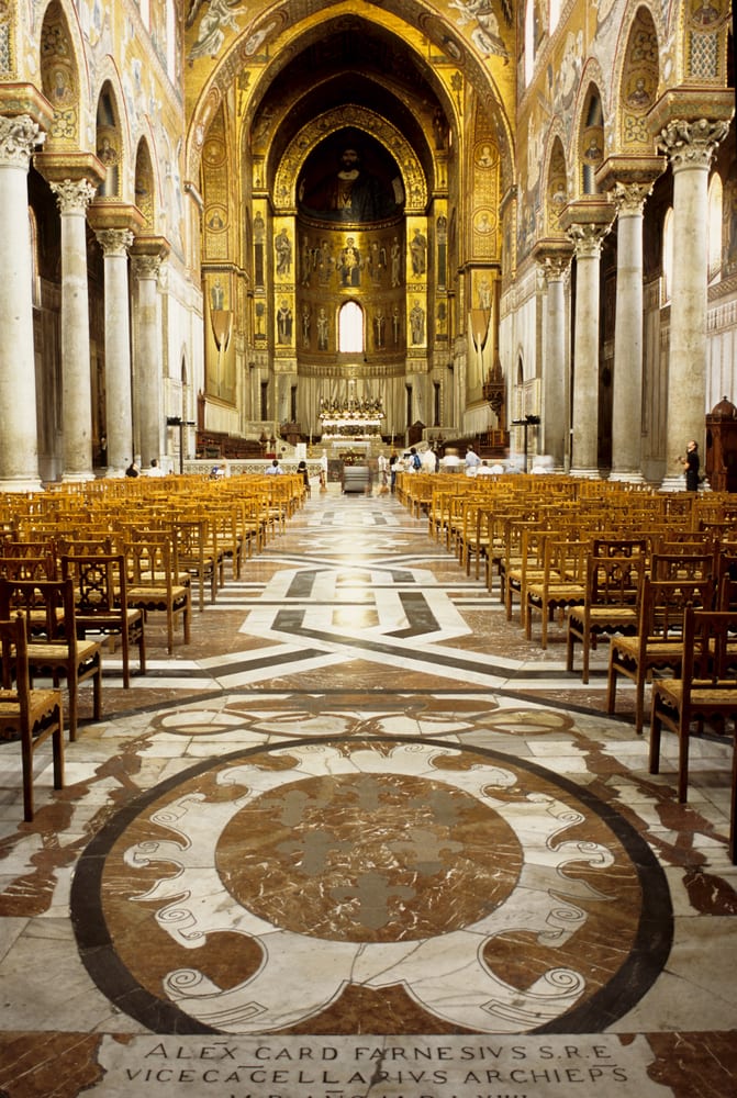 The glittering Basilica of Monreale in Palermo, Sicily