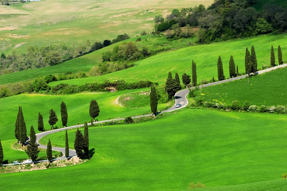 The Val d'Orcia in Tuscany