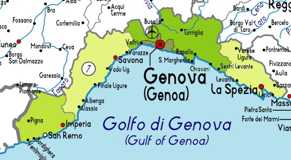 Italian riviera map