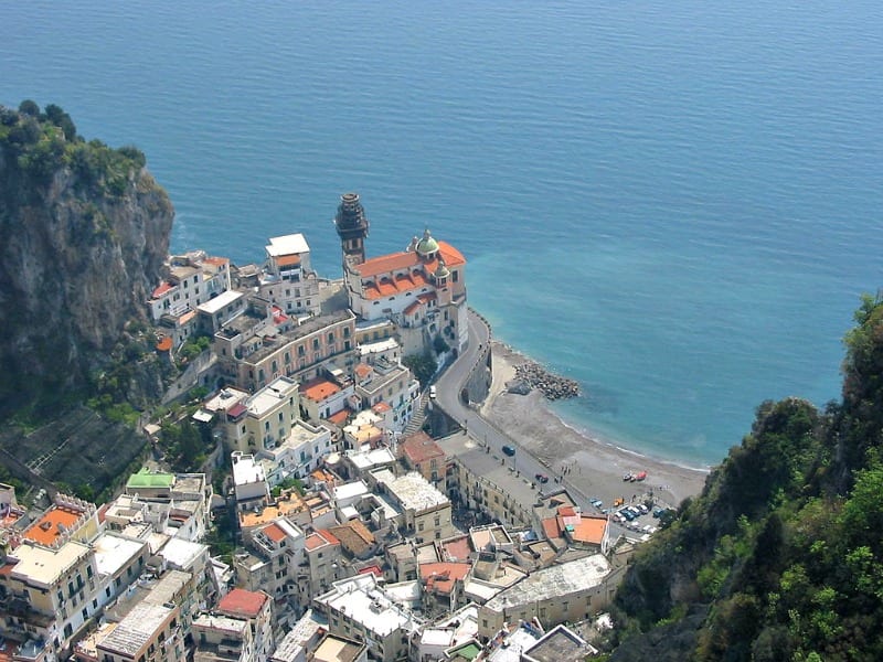 Atrani, a serene and charming town on the Amalfi Coast. Photo by Donar Reiskoffer (Wikicommons)
