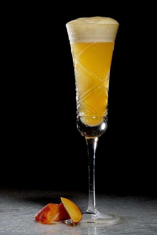 The Bellini, a popular and very simple cocktail from Venice