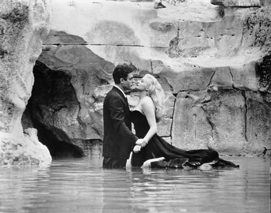 The famous Trevi Fountain scene from Fellini's La Dolce Vita