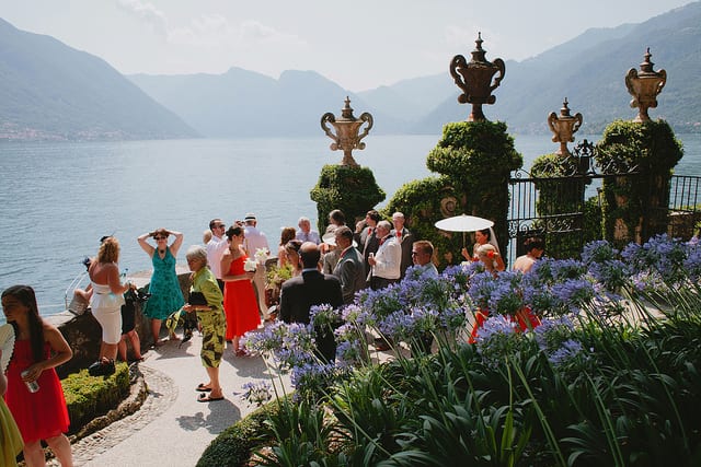 One of the many bonuses of getting married in Italy? Your reception might have a backdrop like this! Photo by John Hope