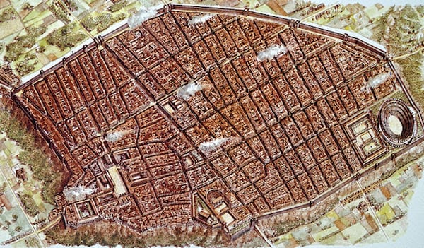 A 1912 Map of Pompeii shows the sites enormous proportions. Photo by Dennis Jarvis