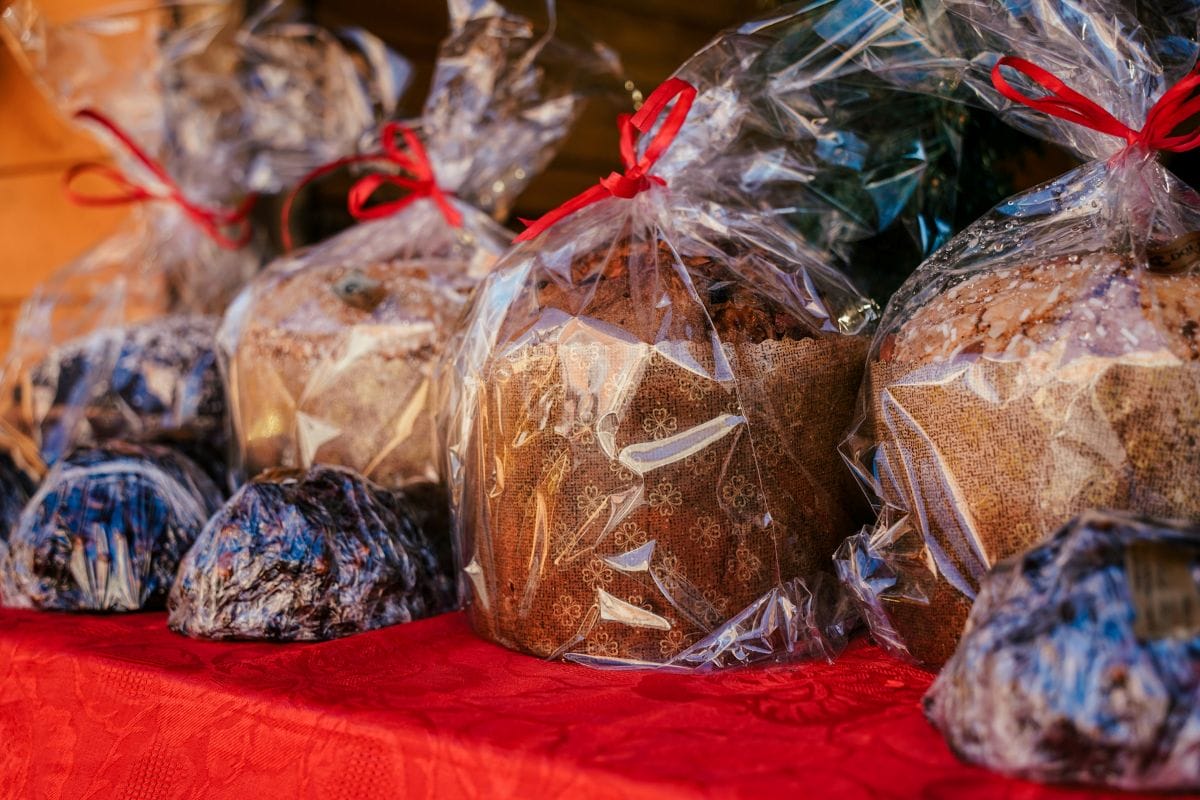 Italian sweet breads on a tabletop. 