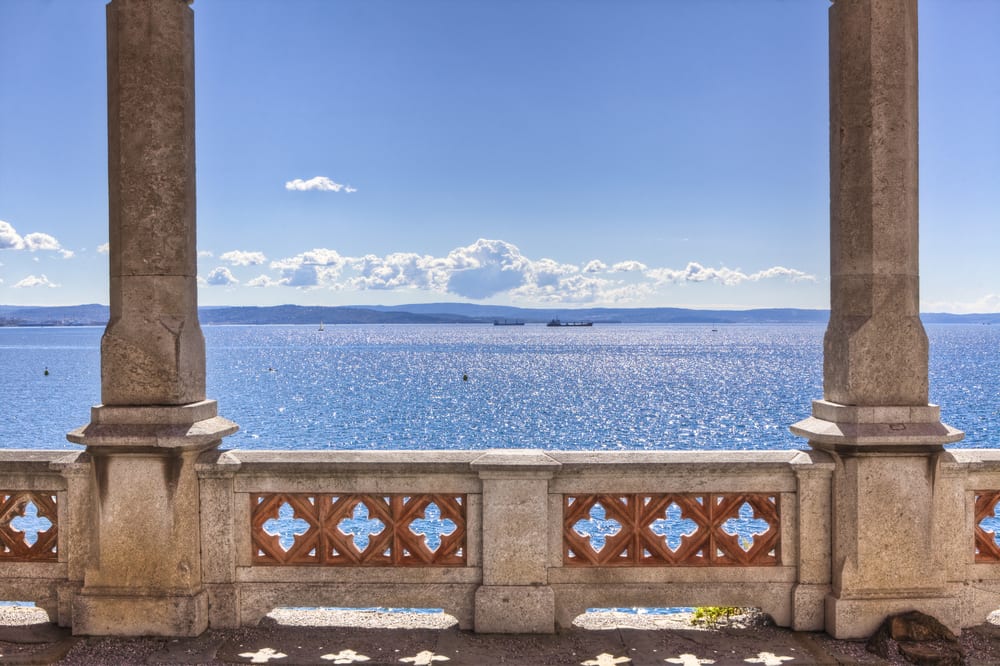 The best view of the sea in all of Trieste is without a doubt from Castello di Miramare.
