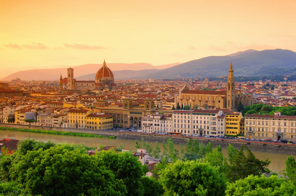 Florence, the city in which modern italian is believed to have originated from (View from Piazzale Michelangelo)