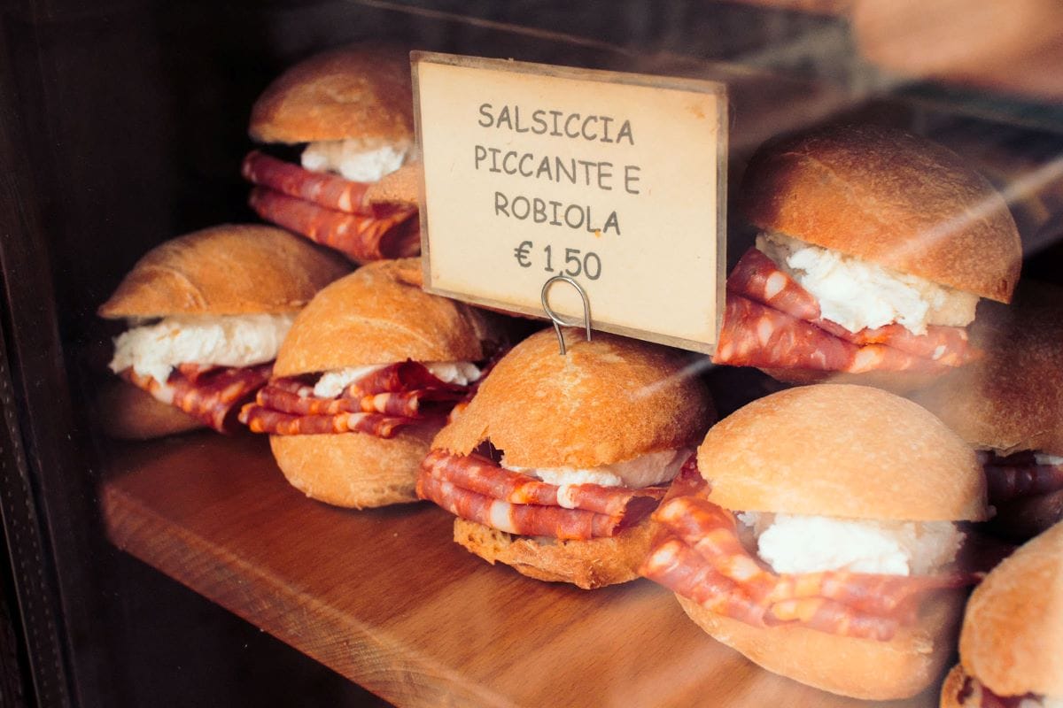 various small sandwiches on display