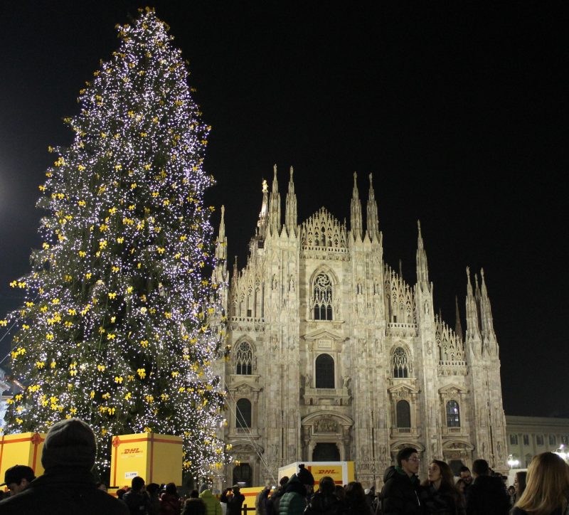 Duomo Christmas Tree and Galleria Lights