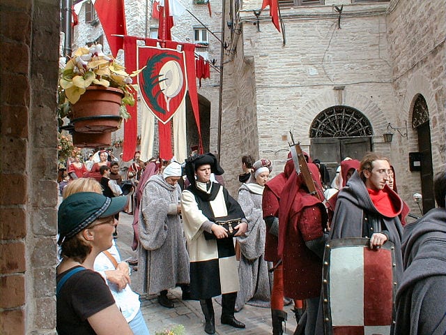 The Calendimaggio is a serious event for Assisi locals! Photo by Gunnar Bach Pedersen