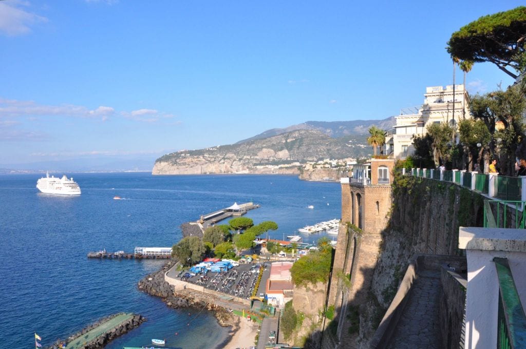 The view from the cliffs of Sorrento, Italy