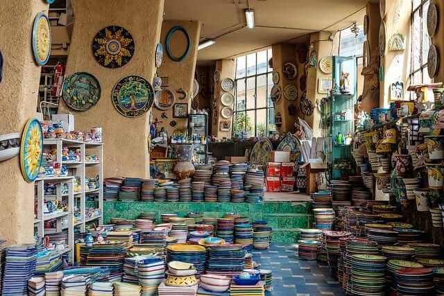 Vietri sul Mare is filled with shops selling the areas famous majolica pottery.