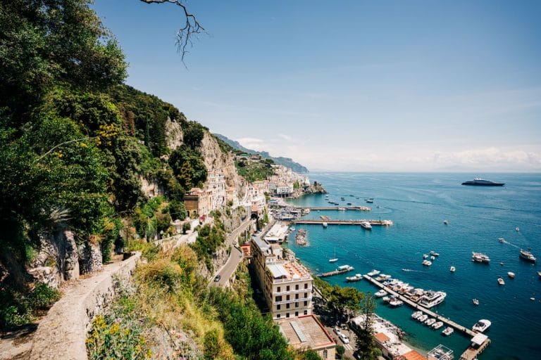 walking trail along coastal cliffs