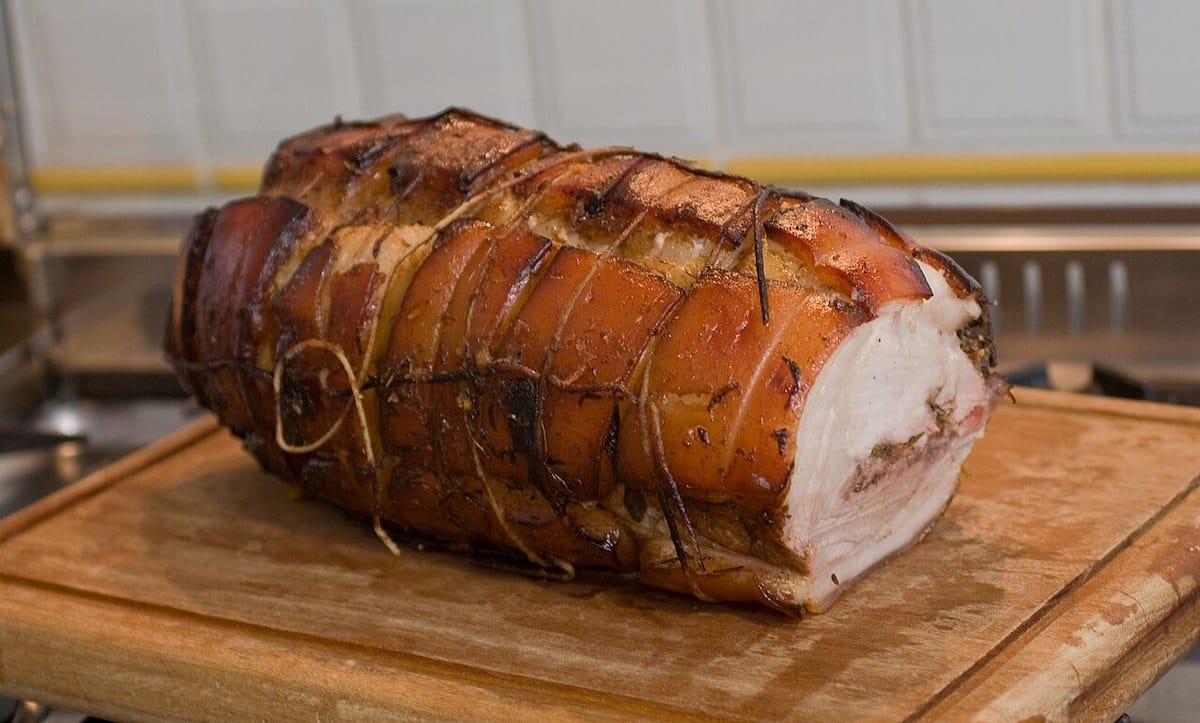 Porchetta, typical food