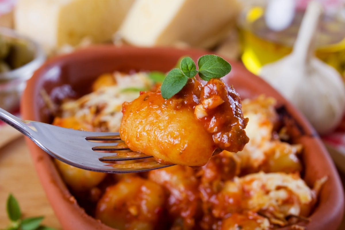 Gnocchi in tomato sauce