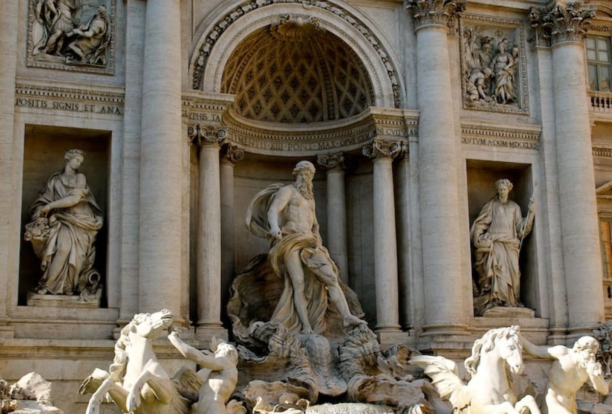 large statue on fountain