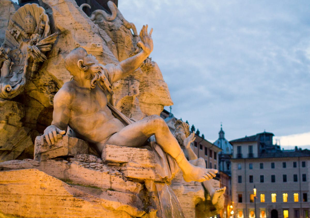 Figure of the Danube in Piazza Navona