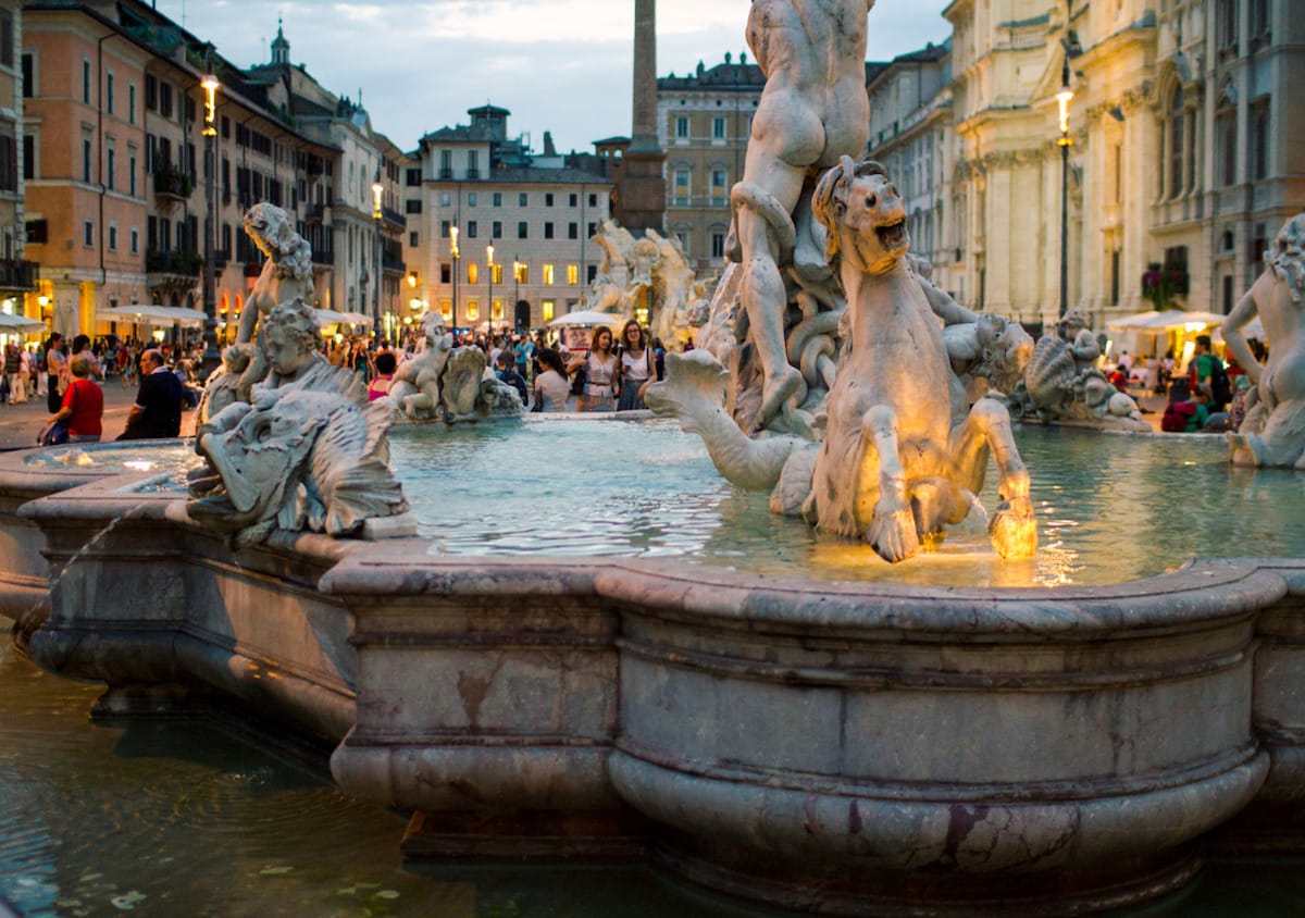 Fountain of Neptune in Piazza Navona