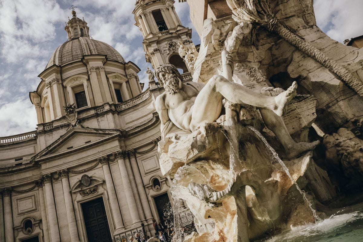 Piazza Navona ornate fountain