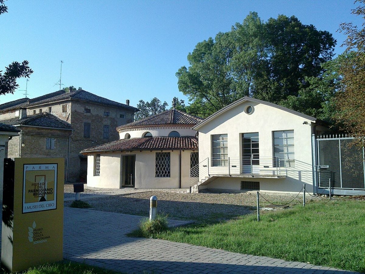 Outside of the Parmigiano Reggiano Museum.