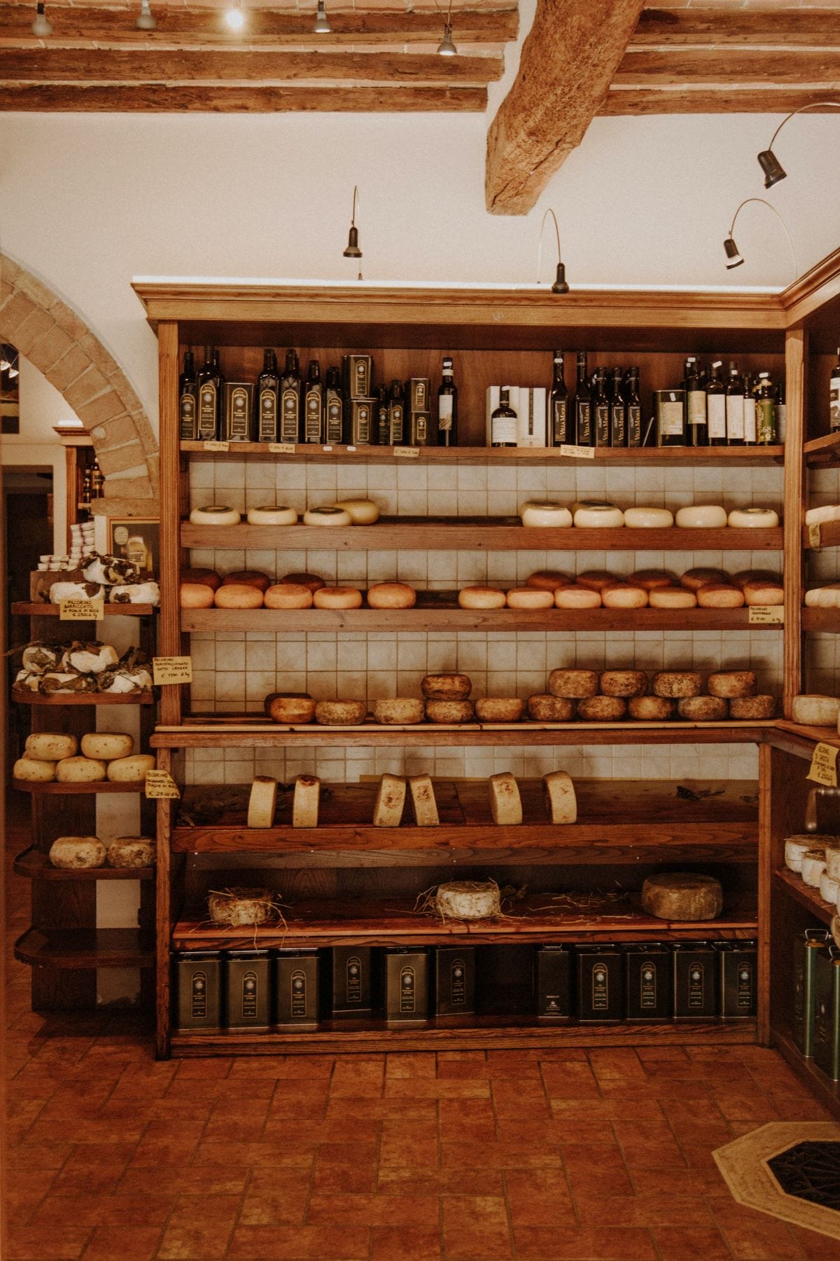 Cheese shop in Italy. 