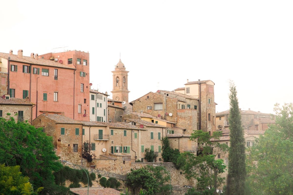 Views of Pienza in Italy.